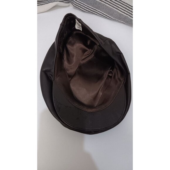 Sima International Brown Leather USA Large United Hatters Cap Newsboys Vintage H - Picture 7 of 11